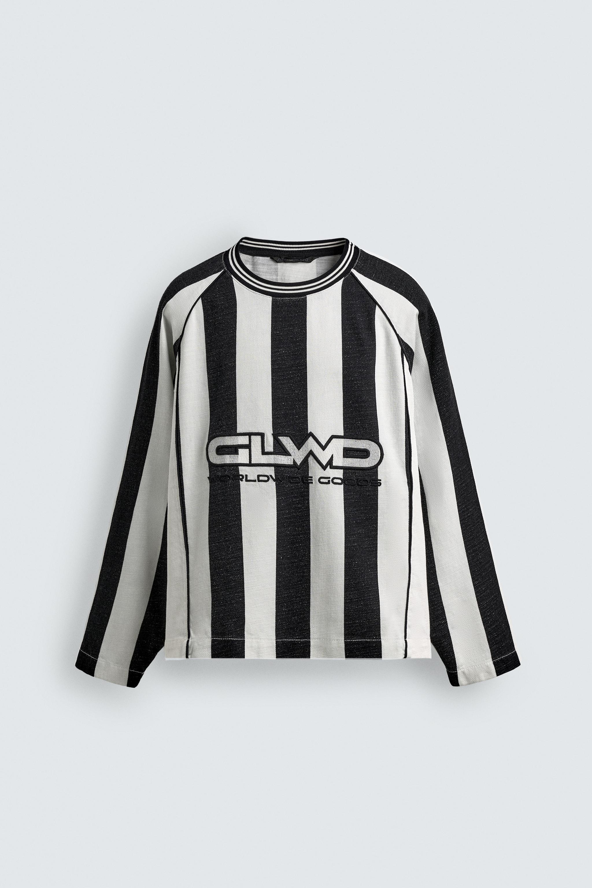 JACQUARD STRIPED TEXTURED T-SHIRT